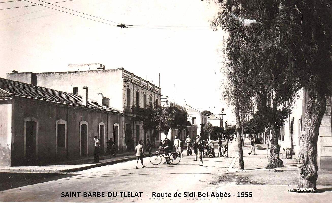 2182- Sainte-Barbe-du-Tlelat - Route de Sidi-Bel-Abbes - 1955.jpg